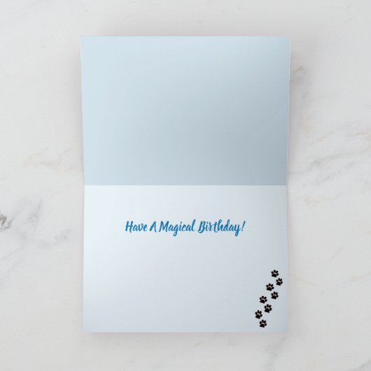 黒猫・月・星誕生日 カード (内部)