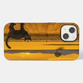 黒猫（横） iPhoneケース (裏面横)