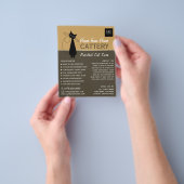 黒猫、猫、ペット広告の下宿 チラシ (手)