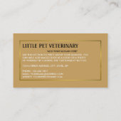 黒猫,獣医,獣医サービス 名刺 (裏面)