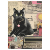 黒猫（白い前髪） クリップボード (裏面)