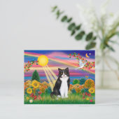 黒猫・白猫 – 秋日 ポストカード (スタンド正面)