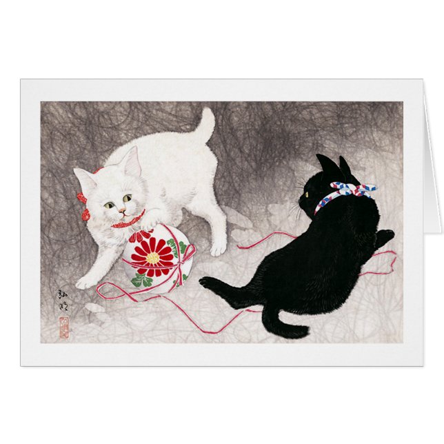 黒猫・白猫・高橋松亭 (正面横)