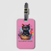 黒猫：私には欠点があるし、人間ではない ラゲッジタグ (正面縦)