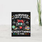 黒猫 私は67日間の学校生活を生き延びた 大丈夫 私は カード (正面)