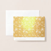 黒猫 箔カード (裏面封筒付き)