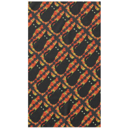 黒猫、紅葉パターン、ハロウィーンおもしろい テーブルクロス