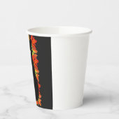 黒猫、紅葉パターン、ハロウィーンおもしろい 紙コップ (左)