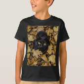 黒猫(紅葉) Tシャツ (正面)