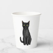 黒猫 紙コップ (正面)