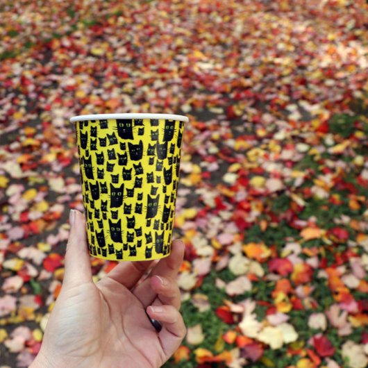 黒猫 紙コップ