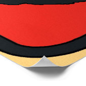 黒猫、編空白の集文字 ポスター (角)