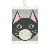黒猫、縞模様 カーエアーフレッシュナー (裏面)