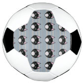 黒猫、縞模様 サッカーボール (回転)