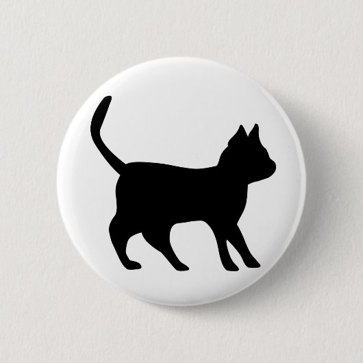 黒猫 缶バッジ (正面)