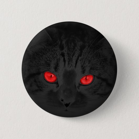 黒猫 缶バッジ (正面)