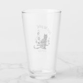 黒猫（花とポルトガル語の表現） タンブラーグラス (裏面)