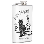 黒猫(花とポルトガル語の表現) フラスク (右)