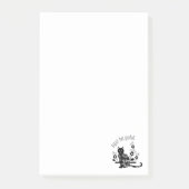 黒猫(花とポルトガル語の表現) ポストイット (正面)