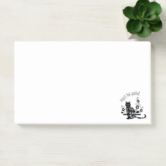 黒猫(花とポルトガル語の表現) ポストイット (オフィス)