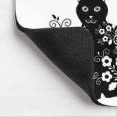 黒猫(花とポルトガル語の表現) マウスパッド (コーナー)