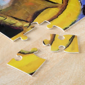 黒猫（花） ジグソーパズル (側面)