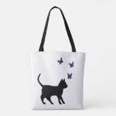 黒猫(蝶) トートバッグ (裏面)