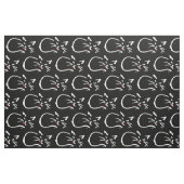 黒猫、赤舌 ファブリック (ファットクウォーター)