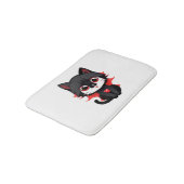 黒猫(赤) バスマット (アングル)