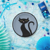 黒猫（青） ペーパープレート (パーティー)