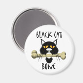 黒猫（骨） マグネット (正面/裏面)