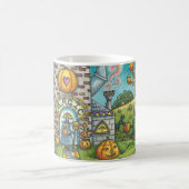 黒猫、魔女かぼちゃパイ工場クラシックMUG コーヒーマグカップ (中央)