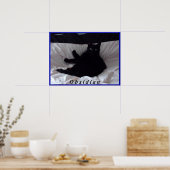 黒猫「黒曜石」のポスター ポスター (キッチン)