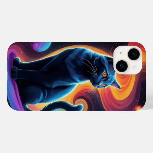 黒猫 Case-Mate iPhoneケース (裏面 (横))