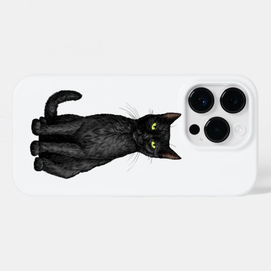 黒猫 Case-Mate iPhoneケース (裏面 (横))