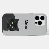 黒猫  iPhoneケース (裏面横)