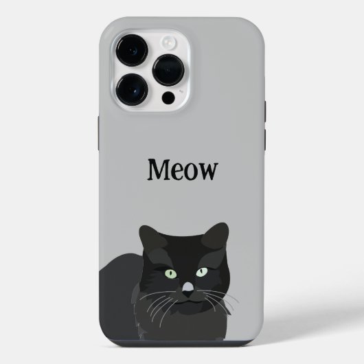 黒猫  iPhoneケース (裏面)
