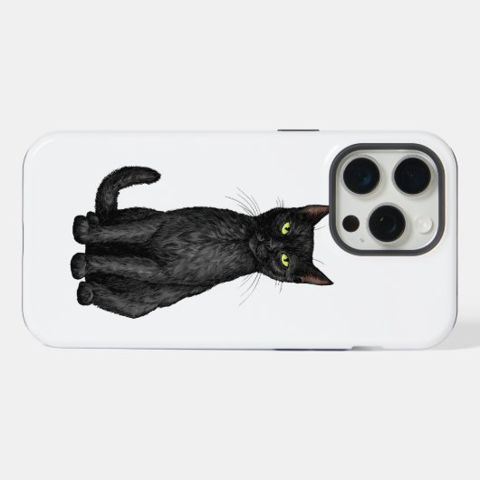 黒猫 iPhoneケース (裏面横)