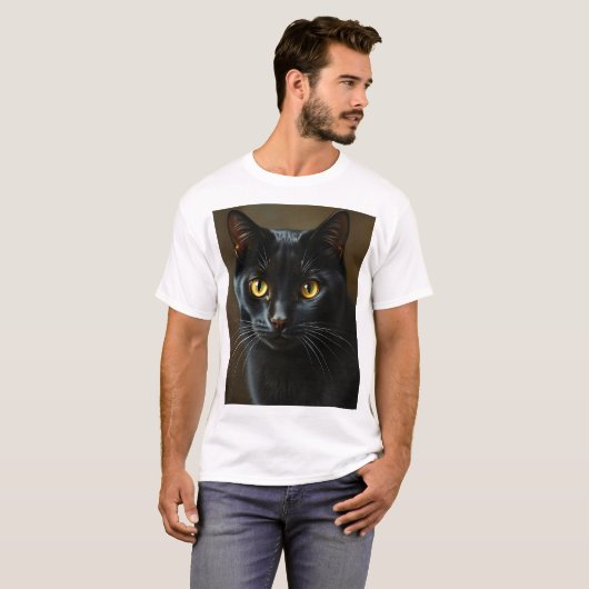 黒猫 Tシャツ (正面フル)