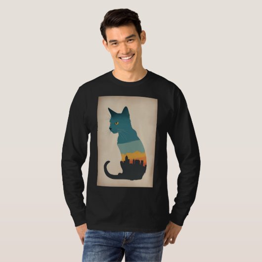 黒猫 Tシャツ (正面フル)