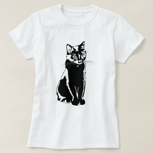黒猫 Tシャツ (デザイン正面)