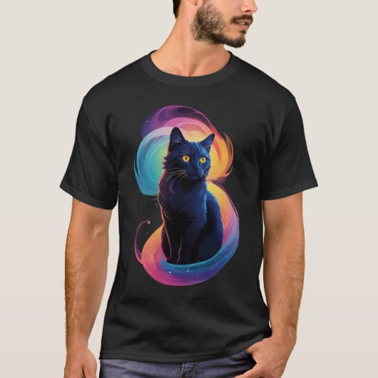 黒猫 Tシャツ (正面)