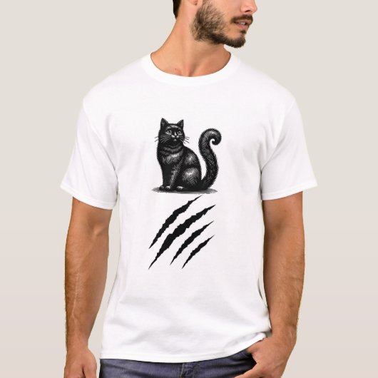 黒猫 Tシャツ (正面)