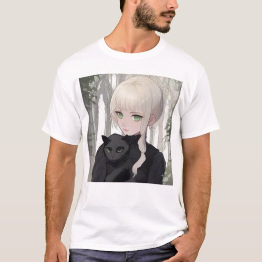 黒猫 Tシャツ (正面)