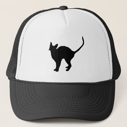 黒猫 – Trucker Hat キャップ (正面)