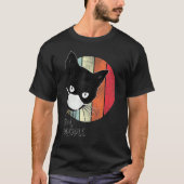 黒猫Ew peopleグラフィックライトカラー Tシャツ (正面)