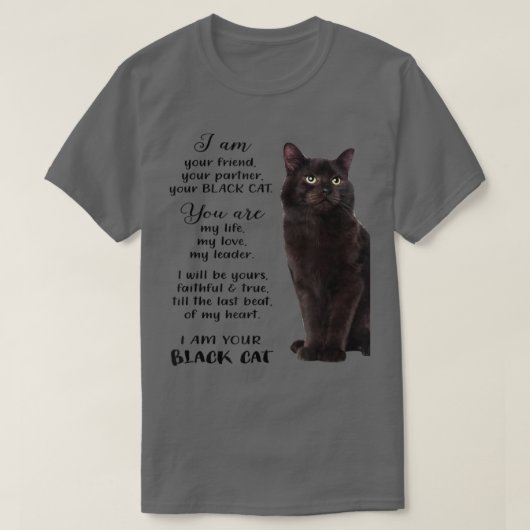 黒猫Iは黒猫のお母さんDay Tシャツ (デザイン正面)