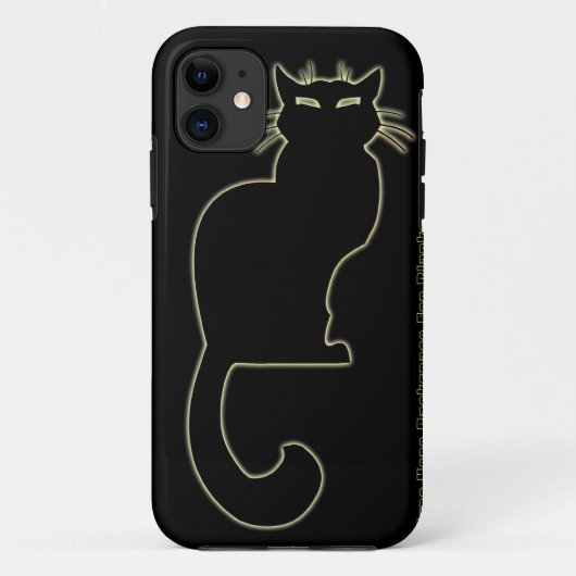 黒猫iPhone 5ケース猫好き頭が切れる電話ケース Case-Mate iPhoneケース (裏面)
