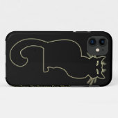 黒猫iPhone 5ケース猫好き頭が切れる電話ケース Case-Mate iPhoneケース (裏面(横))