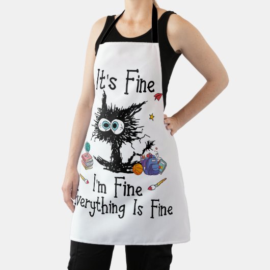 黒猫It_s 素晴らし I_mすべて素晴らしがTe素晴らし エプロン (インサイチュ)